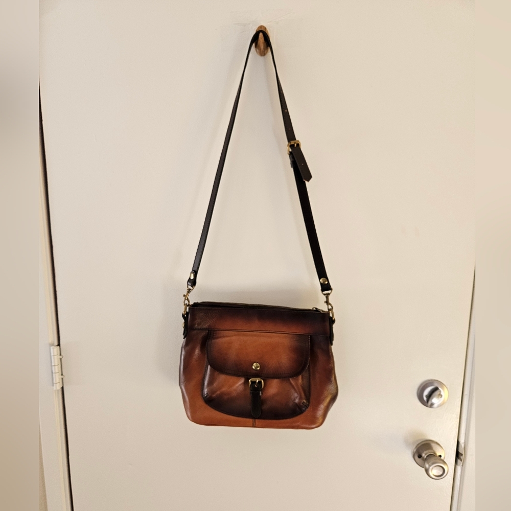 Patricia Nash Brown Leather Crossbody Bag
